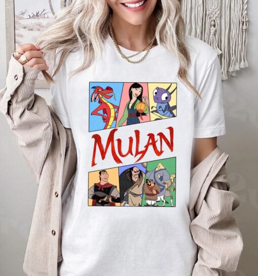 Disney Mulan Characters Retro 90s Shirt, Mulan, Mushu T-Shirt