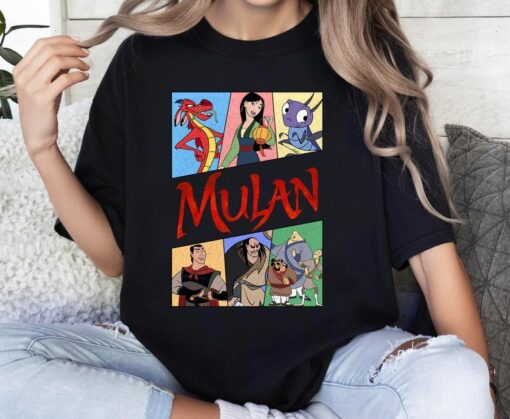 Disney Mulan Characters Retro 90s Shirt, Mulan, Mushu T-Shirt