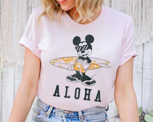 Disney Mickey And Friends Mickey Mouse Aloha Surf T-Shirt