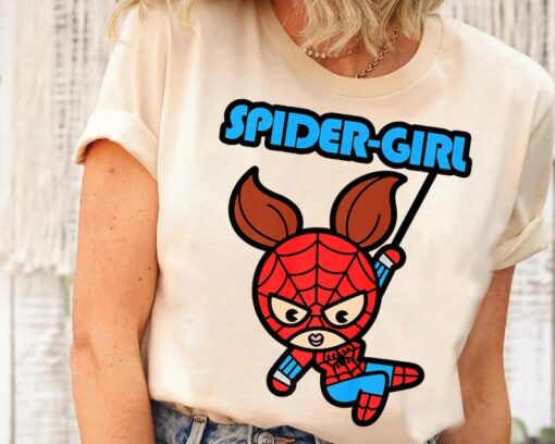 Marvel Spider-Girl Swinging Cute Kawaii Spider-man Holiday T-shirt