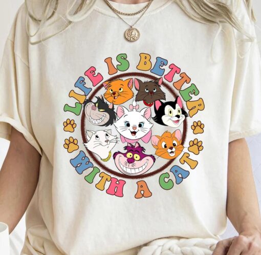 Disney Cats Shirt, Life Is Better With A Cat, Aristocats Berlioz