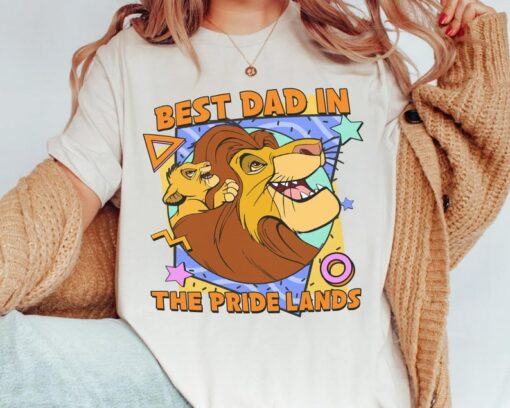 Retro 90s Disney Lion King Simba & Mufasa Best Dad In The Pride Lands