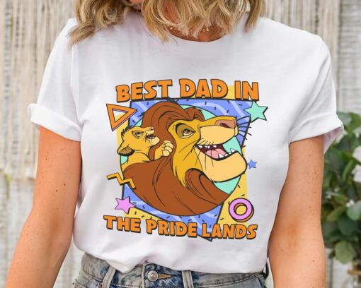 Retro 90s Disney Lion King Simba & Mufasa Best Dad In The Pride Lands