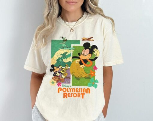 Disney Mickey Polynesian Resort Shirt, Disney Classic Mickey T-shirt