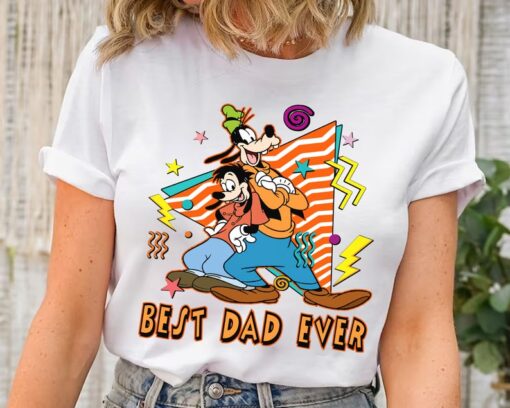 Max Goof And Goofy Best Dad Ever Retro 90s T-shirt