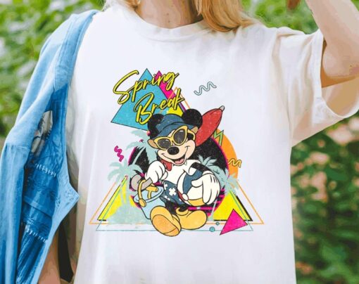 Retro 90S Mickey And Friends Shirt, Vintage Spring Break Squad T-shirt