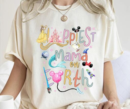 Disney Happiest MAMA On Earth Mother’s Day Shirt, Disney Princess Tee