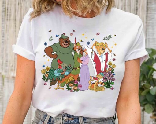 Disney Robin Hood Movie 1973 Floral Vintage T-shirt