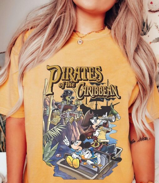 Retro Disney Pirates Of The Caribbean Shirt, Comfort Colors T-shirt