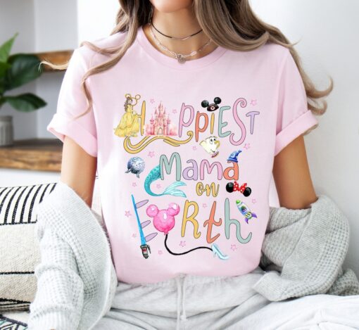 Disney Happiest MAMA On Earth Mother’s Day Shirt, Disney Princess Tee