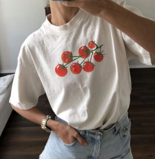 Tomato Shirt Comfort Colors Tee Graphic Tees For Women Fruit Shirt