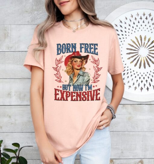 Born free but now I'm expensive Shirt, Retro 4th of july Shirt