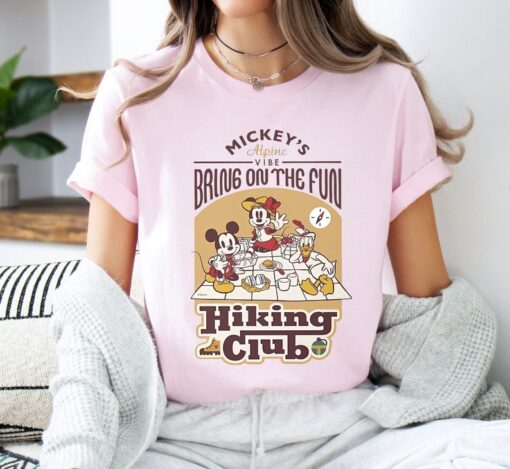 Disney Funny Mouse Mickey's Hiking Club Retro Shirt