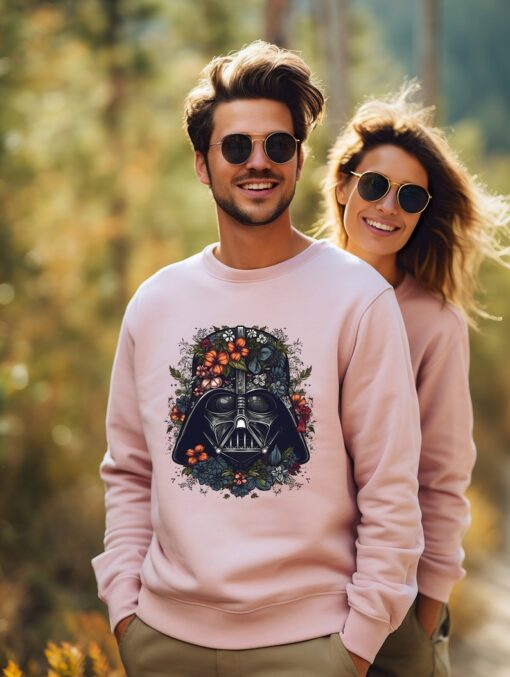 Floral Darth Vader Face Shirt, Star Wars Flowers T-shirt