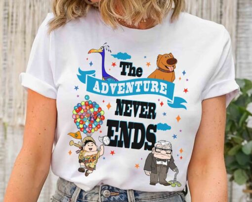 Disney Pixar Up Adventure Never Ends T-shirt