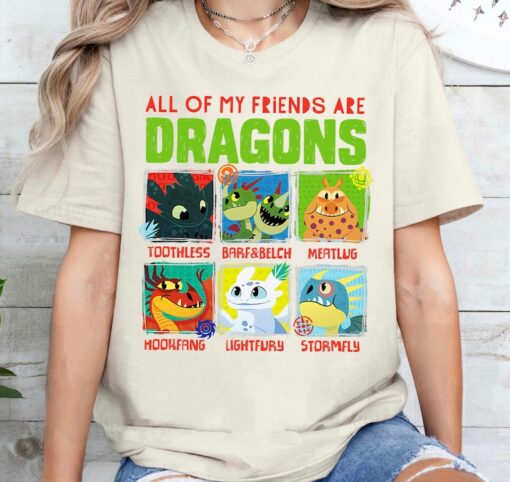 How To Train Your Dragon 3 Hidden World Dragon Friends T-Shirt