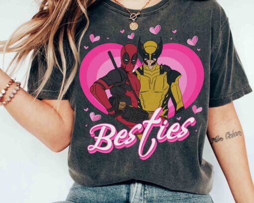 Marvel X-Men Deadpool and Wolverine Bestie Comfort Color T-shirt