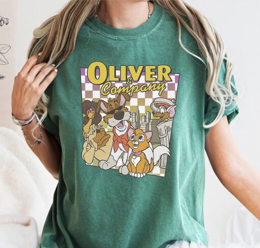 Disney Oliver & Company Funny Group Photo T-shirt