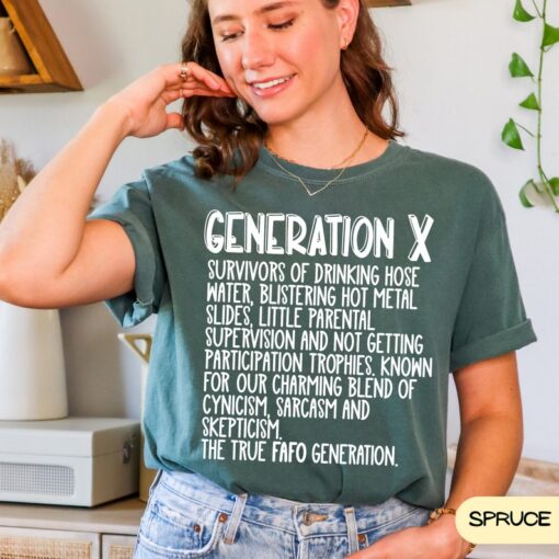 Gen X Raised On Hose Water And Neglect T-Shirt, Funny Women Shirt