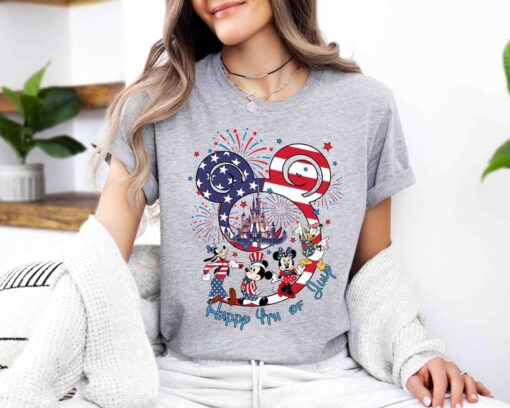 Patriotic Mickey and Friends Shirt, Happy Independence Day 2024 Tee