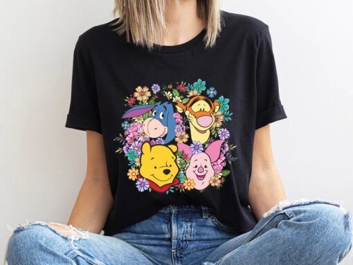 Comfort Colors®Retro Floral Winnie The Poo Shirt