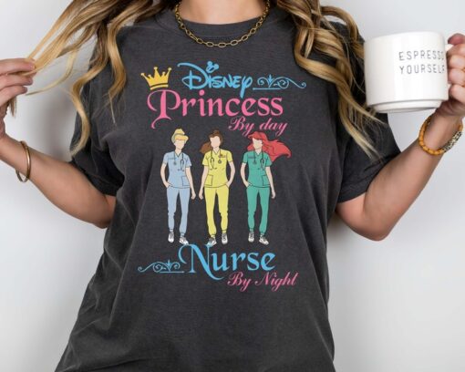 Disney Princess By Day Nurse By Night T-Shirt, Disney Nurse Shirt