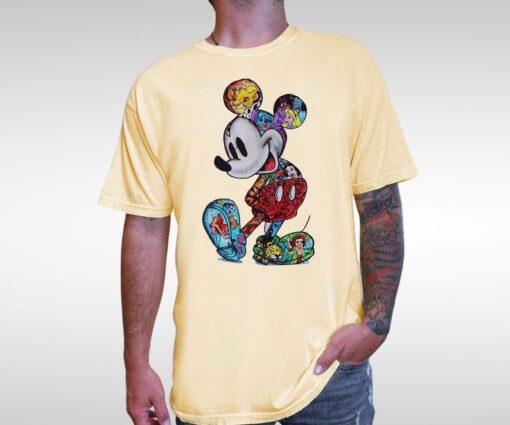 Comfort Colors® T-Shirt, Mickey Mouse with Classic Movie Scenes