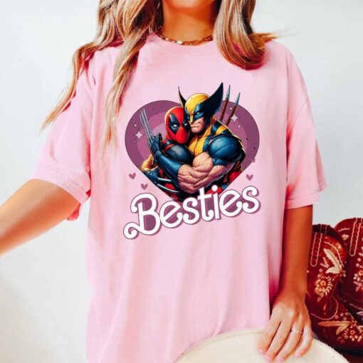 Cute Deadpool Wolverine Besties Forever Shirt