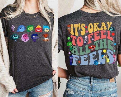 Inside Out All Emotions T-Shirt, It's Okay To Feel All The Feels Shirt