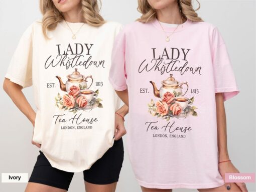 Lady Whistledown Tea House Shirt, Bridgerton Shirt, Tea House Shirt