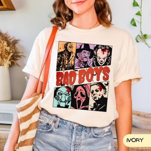 Comfort Colors Bad Boys Character Shirt, Horror Halloween T-shirt