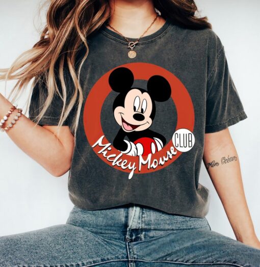 Retro Mickey Mouse Club Shirt, Mickey 1928 Steamboat Willie T-shirt