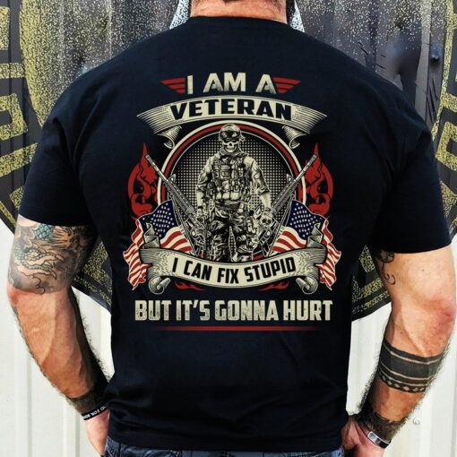 I Can Fix Stupid | Veteran T-Shirt, Military Retirement Gift