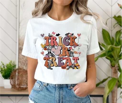 Disney Trick or Treat Halloween Shirt, Mickey Minnie and Friends Shirt