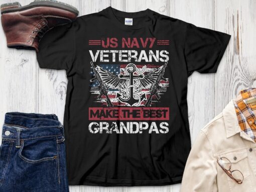 Veteran Grandpa Shirt , US Navy Veterans Make the Best Grandpas