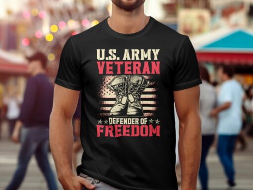 U.S. Army Veteran Shirt , US Army Veteran Defender of Freedom