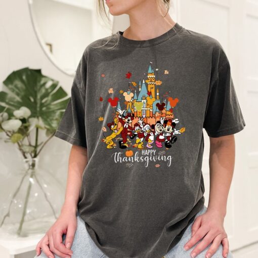 Comfort Colors® Disney Characters Happy Thanksgiving Shirt