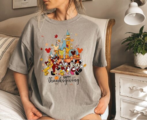 Comfort Colors® Disney Characters Happy Thanksgiving Shirt