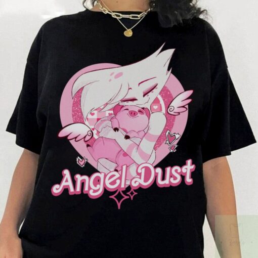 Hazbin Hotel Angel Dust And Fat Nugget Lover Tshirt