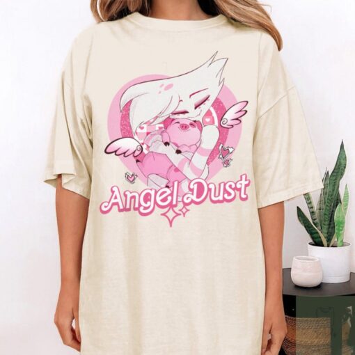 Hazbin Hotel Angel Dust And Fat Nugget Lover Tshirt