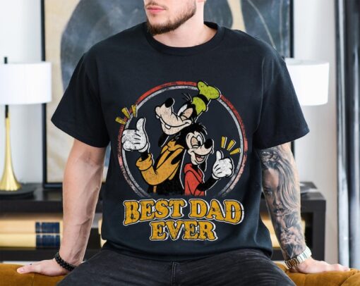 Vintage Disney Best Dad Ever Shirt, Retro Disney Goofy And Max T-shirt