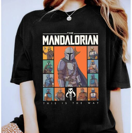 Star Wars The Mandalorian Character Grid This Is The Way T-Shirt