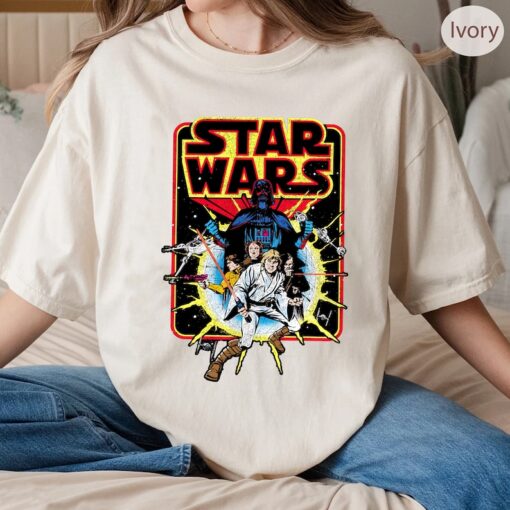 Star Wars Men's Old School Comic Graphic T-Shirt