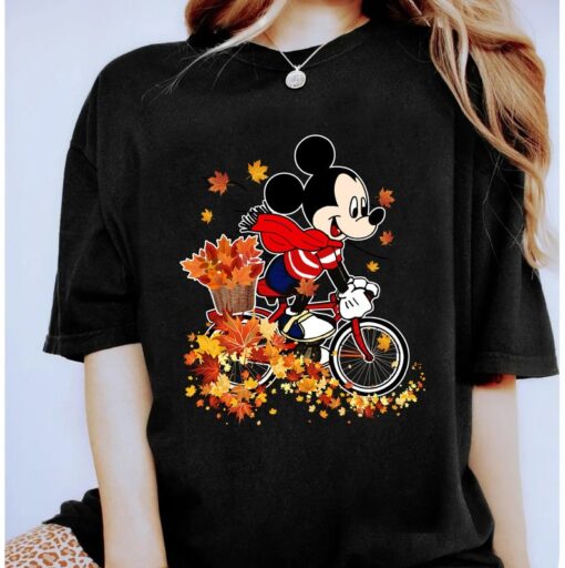 Disney Mickey Mouse Autumn Mapple Leaves Shirt