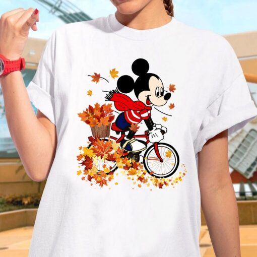 Disney Mickey Mouse Autumn Mapple Leaves Shirt