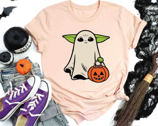 Baby Yoda Halloween Shirt, Disney Star Wars Fall Shirt