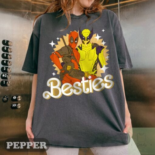 Cute Deadpool Wolverine Besties Forever Comfort Colors Shirt