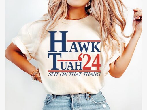 Hawk Tuah Shirt, Hawk Tuah 2024 Spit T-Shirt, Funny Graphic T-Shirt