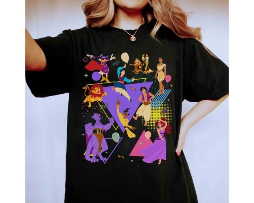 Retro 90s Disney Characters Comfort Color Shirts