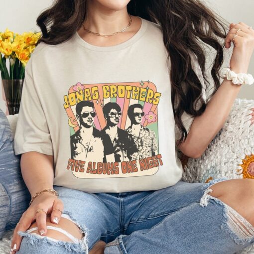 Jonas Brothers T-shirt Five Albums One Night Tour 2024 Tshirt Jonas